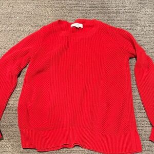 Women’s Red Crewneck Knit Sweater